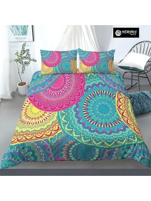 Set Copri Piumone Federe Copripiumino Etnico Mandala Duvet Cover BED0120